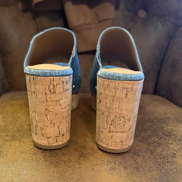 Corkys Denim Open-Toe Platform Heels - Picture 4 of 6